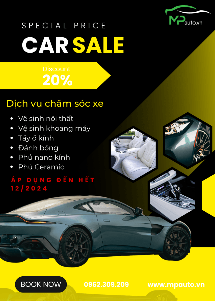 Tri ân khách hàng, Sale off 20% tất cả các dịch vụ chăm sóc xe